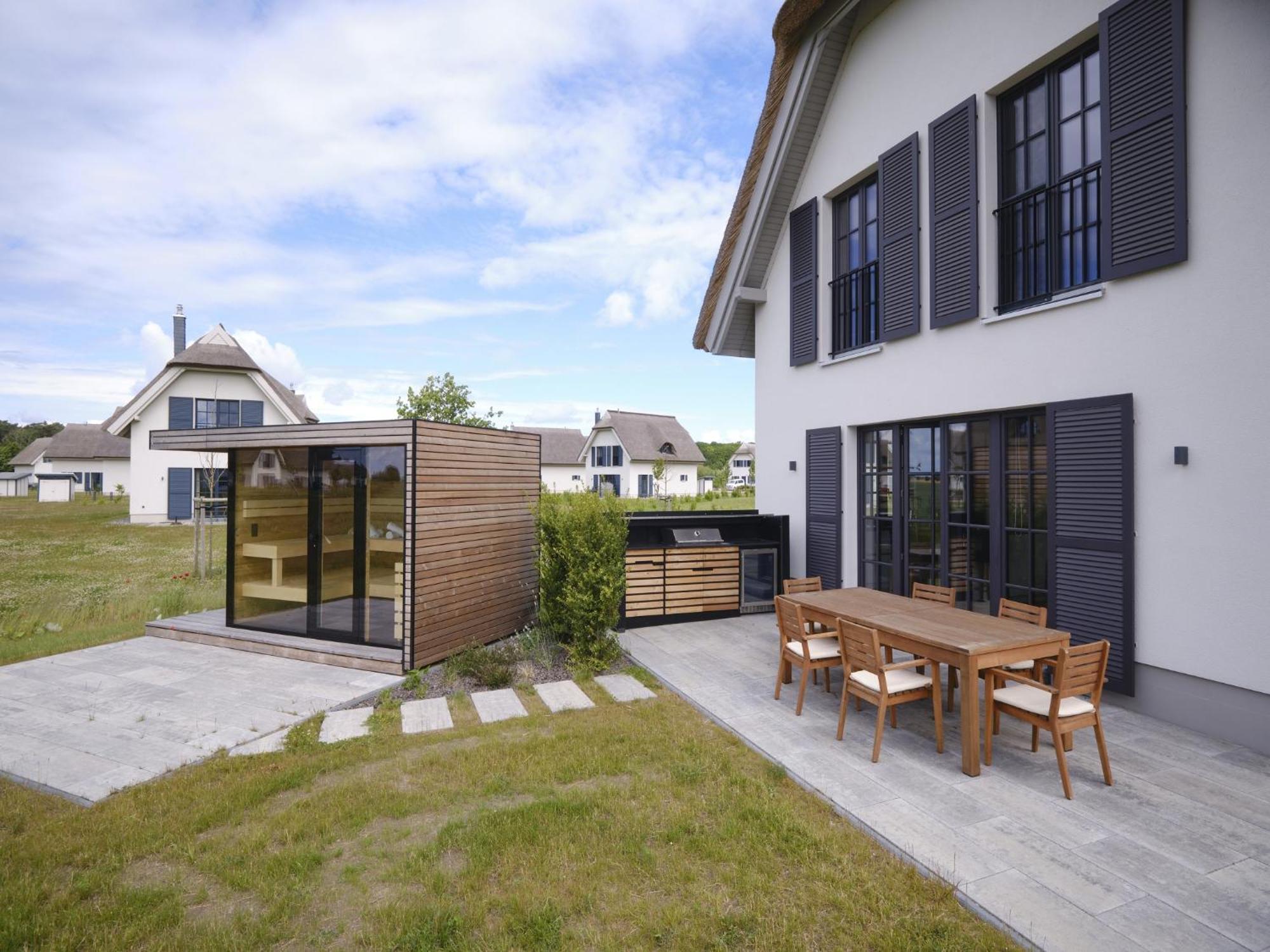 דראנסקה Reetland Am Meer - Luxusplus Reetdachvilla Mit 4 Schlafzimmern, Aussensauna, Loungebereich Und Kamin G07 מראה חיצוני תמונה